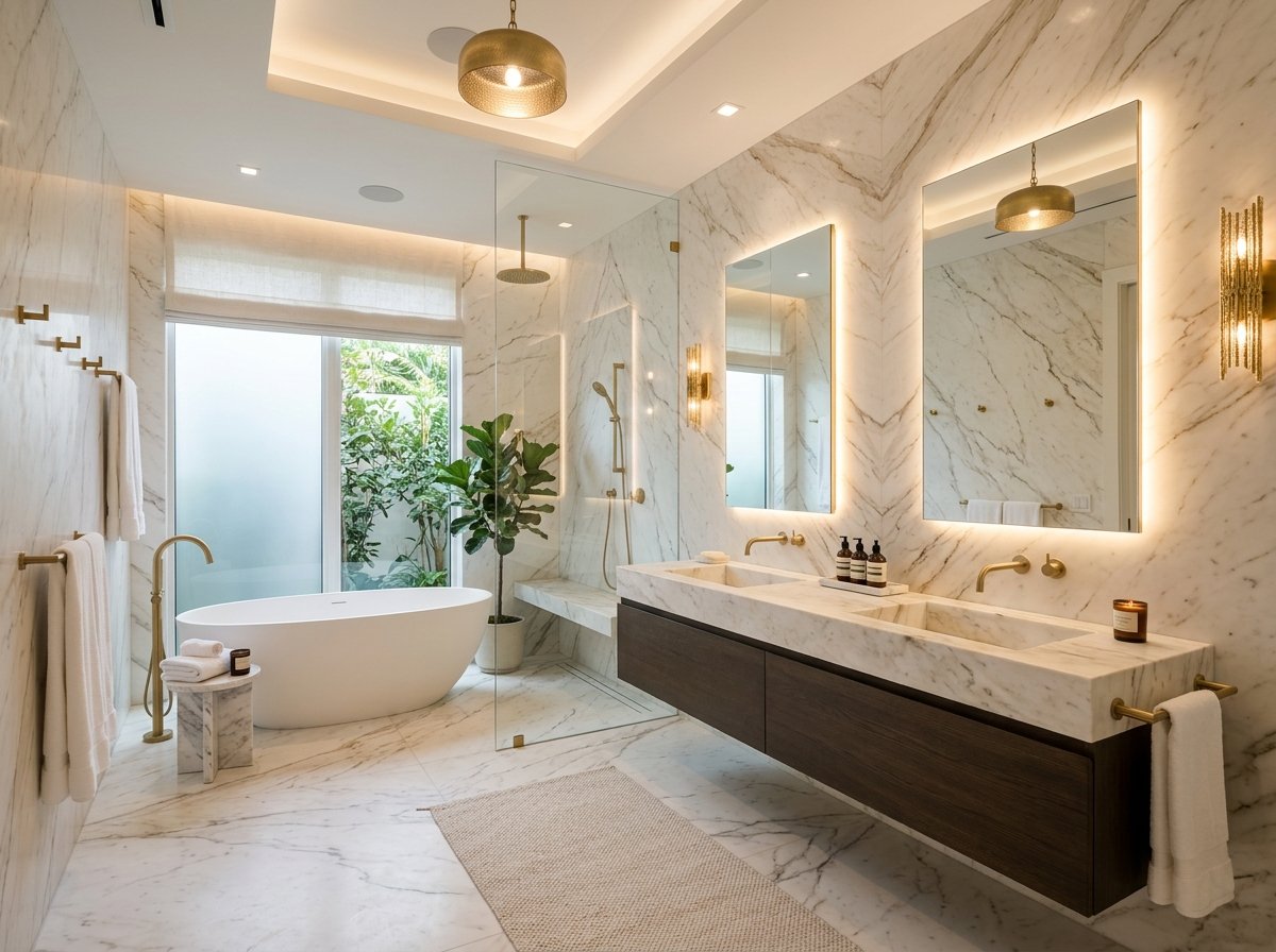 Luxury Bathroom - Santra Interiors