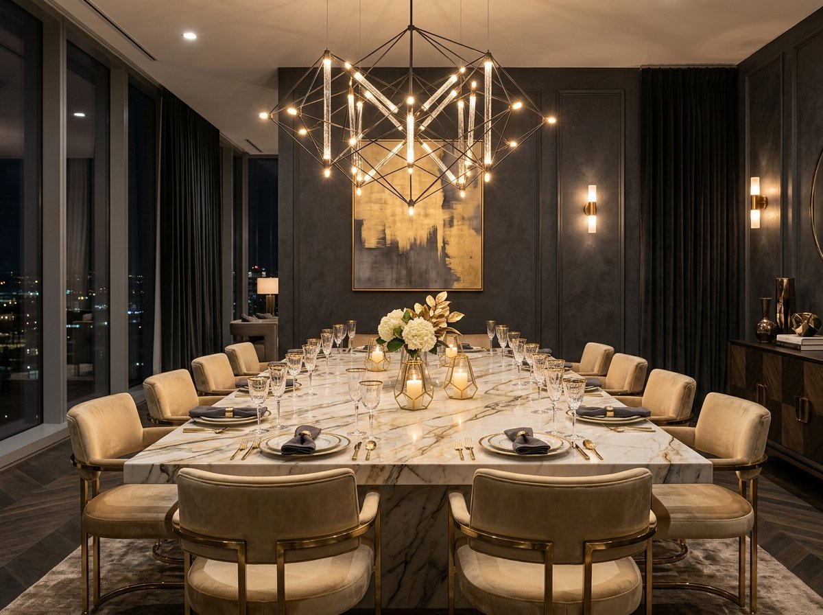 Luxury Dining Room - Santra Interiors