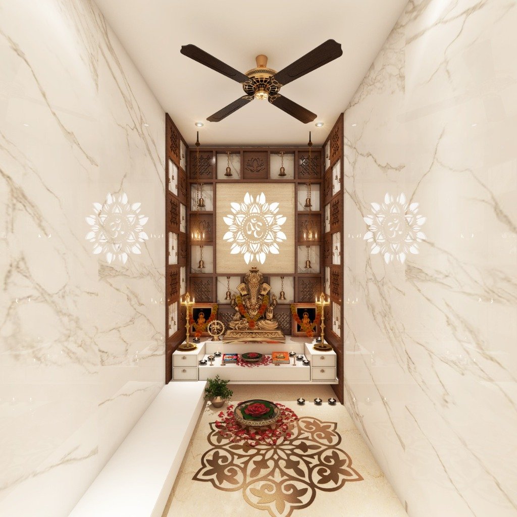 Luxury Mandir & Pooja Room Design - Santra Interiors